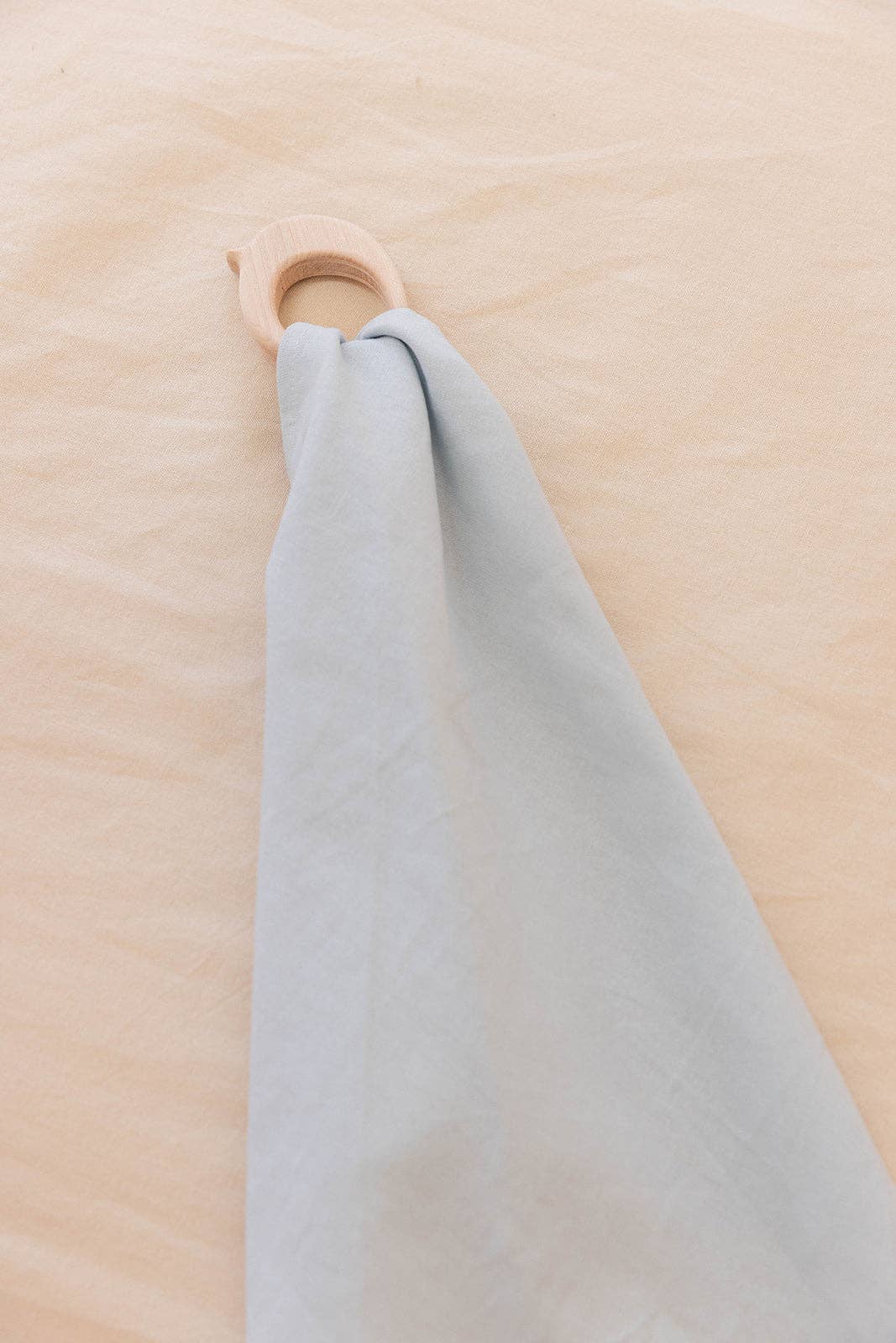 Dove - Linen + Maple Ring Teether