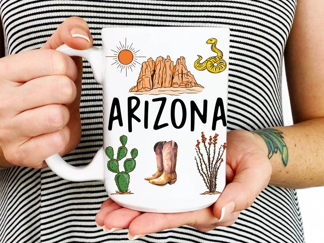 Arizona Cactus Boots Mountain 15 oz Mug