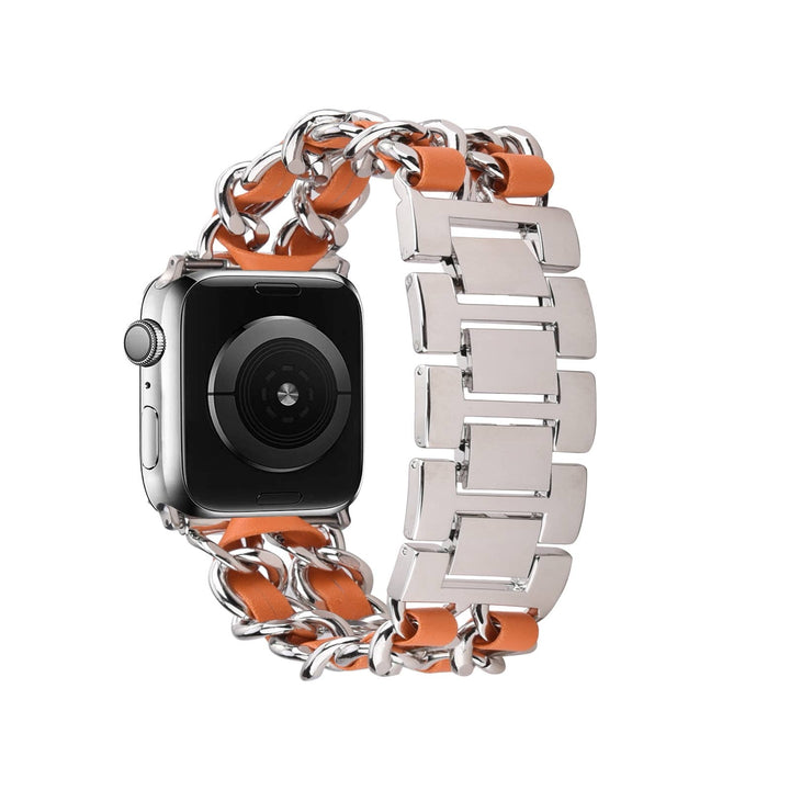 Braided Chain & Leather Apple Watch Band