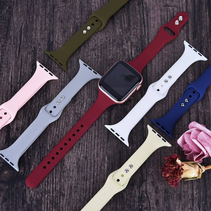 Solid Slim Apple Watch Silicone Bands