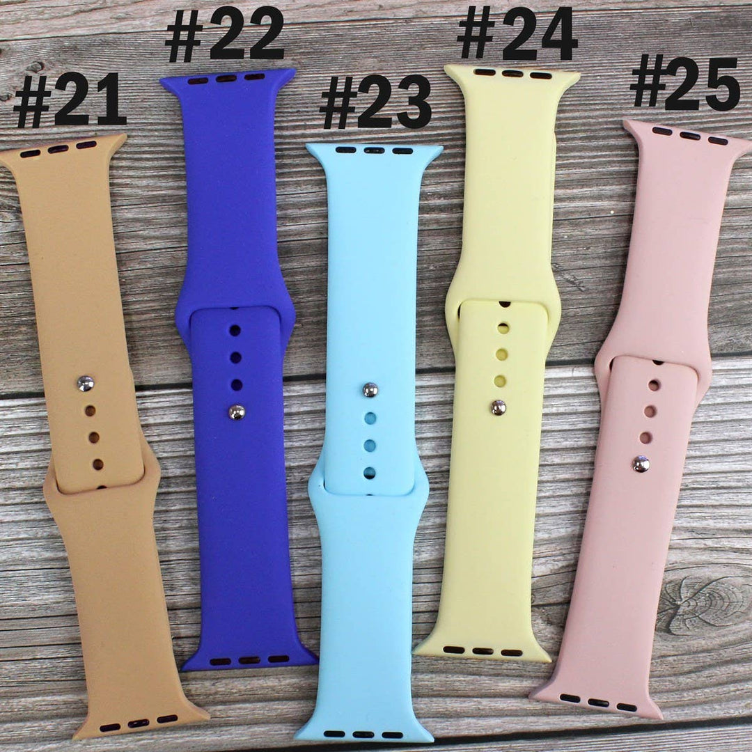 Solid Silicone Bands for Apple Watch