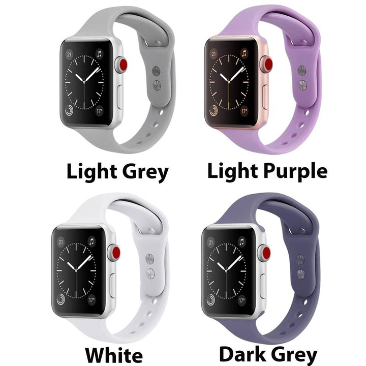 Solid Slim Apple Watch Silicone Bands