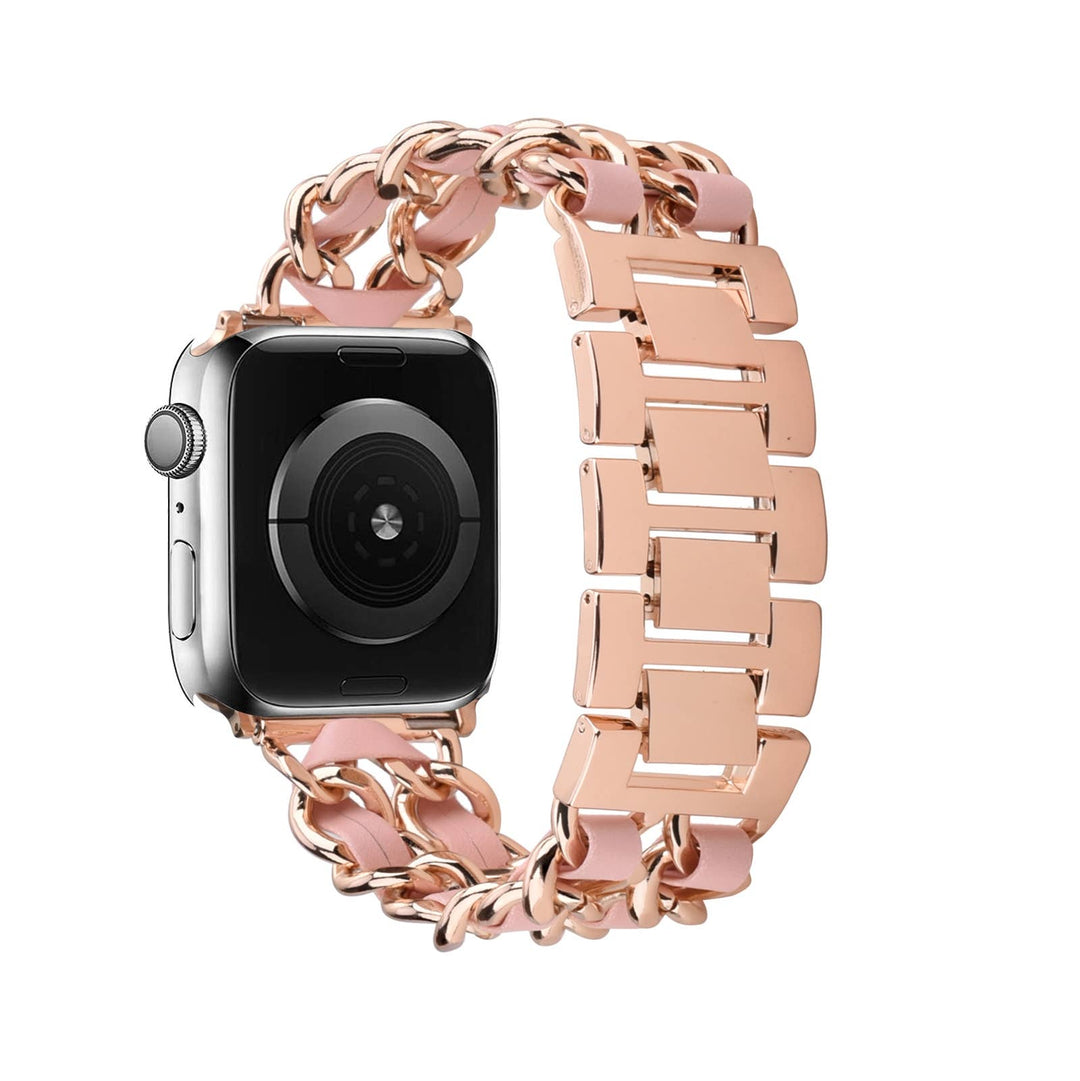 Braided Chain & Leather Apple Watch Band