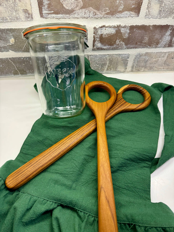 Teak Wood Danish Dough Whisk