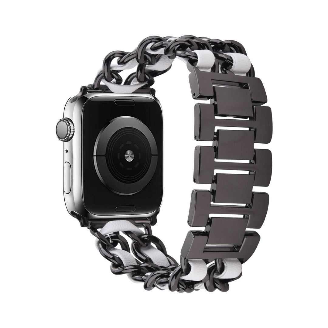 Braided Chain & Leather Apple Watch Band