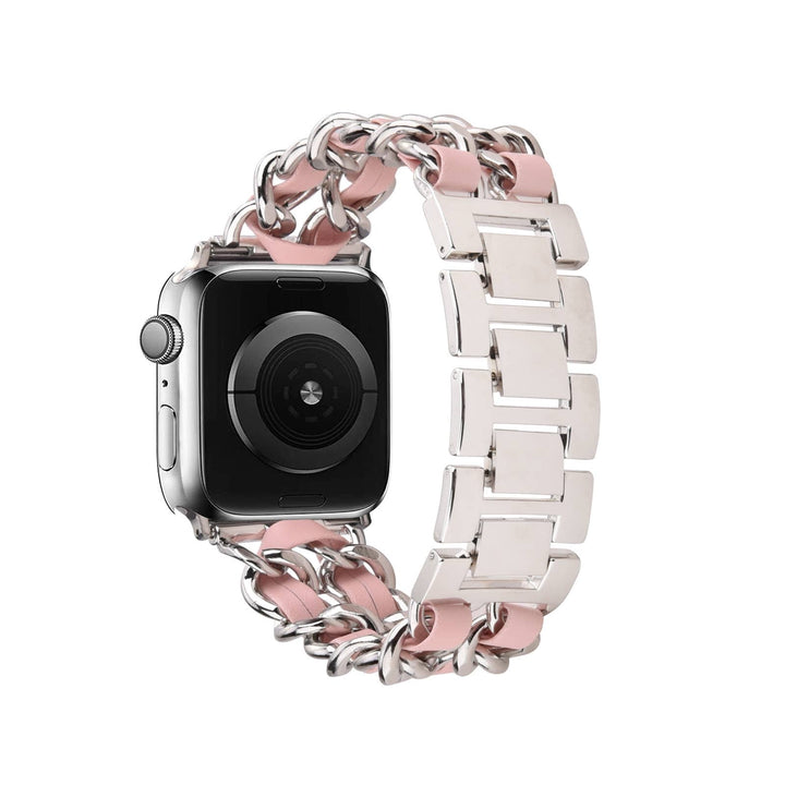 Braided Chain & Leather Apple Watch Band