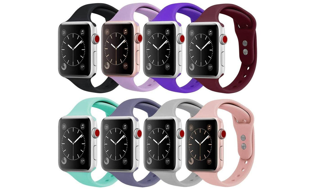 Solid Slim Apple Watch Silicone Bands