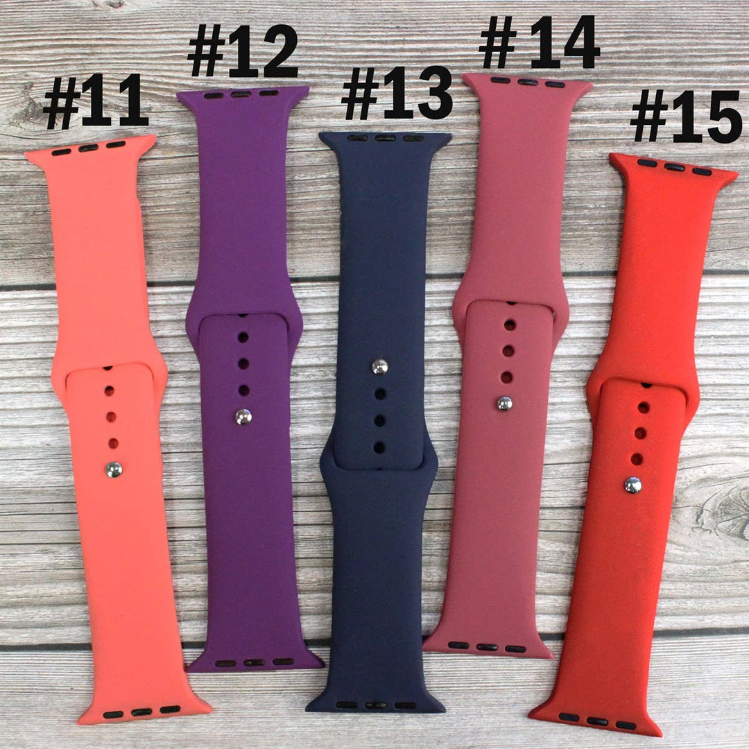 Solid Silicone Bands for Apple Watch