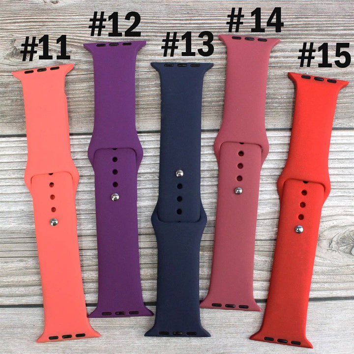 Solid Silicone Bands for Apple Watch