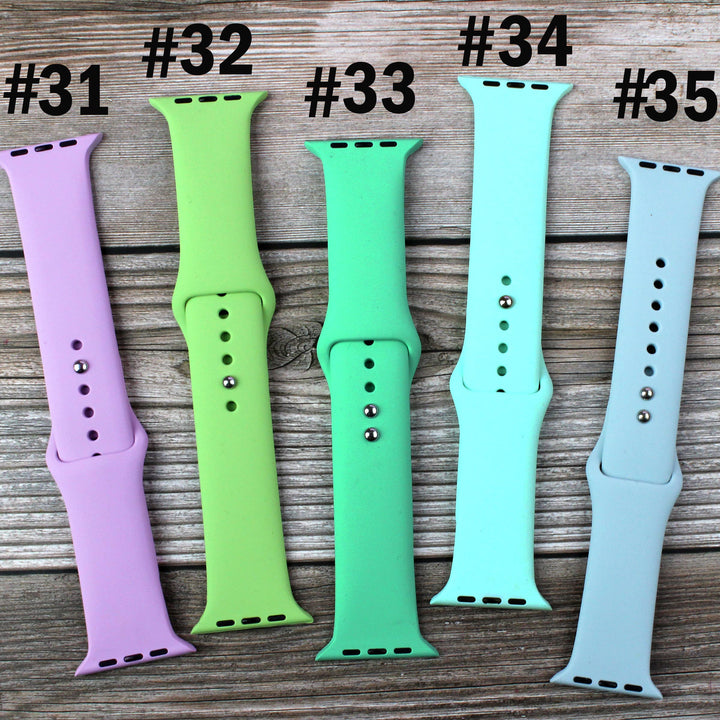 Solid Silicone Bands for Apple Watch