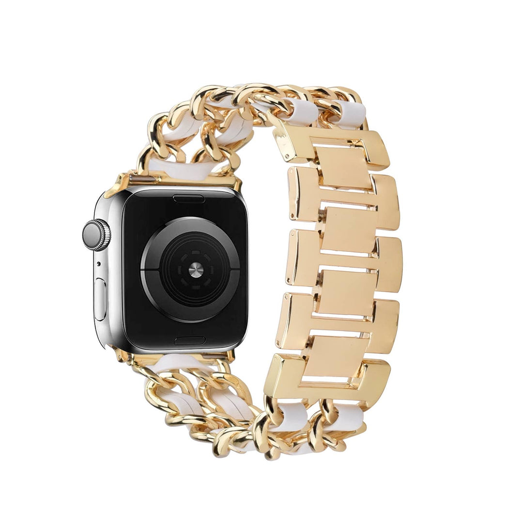 Braided Chain & Leather Apple Watch Band
