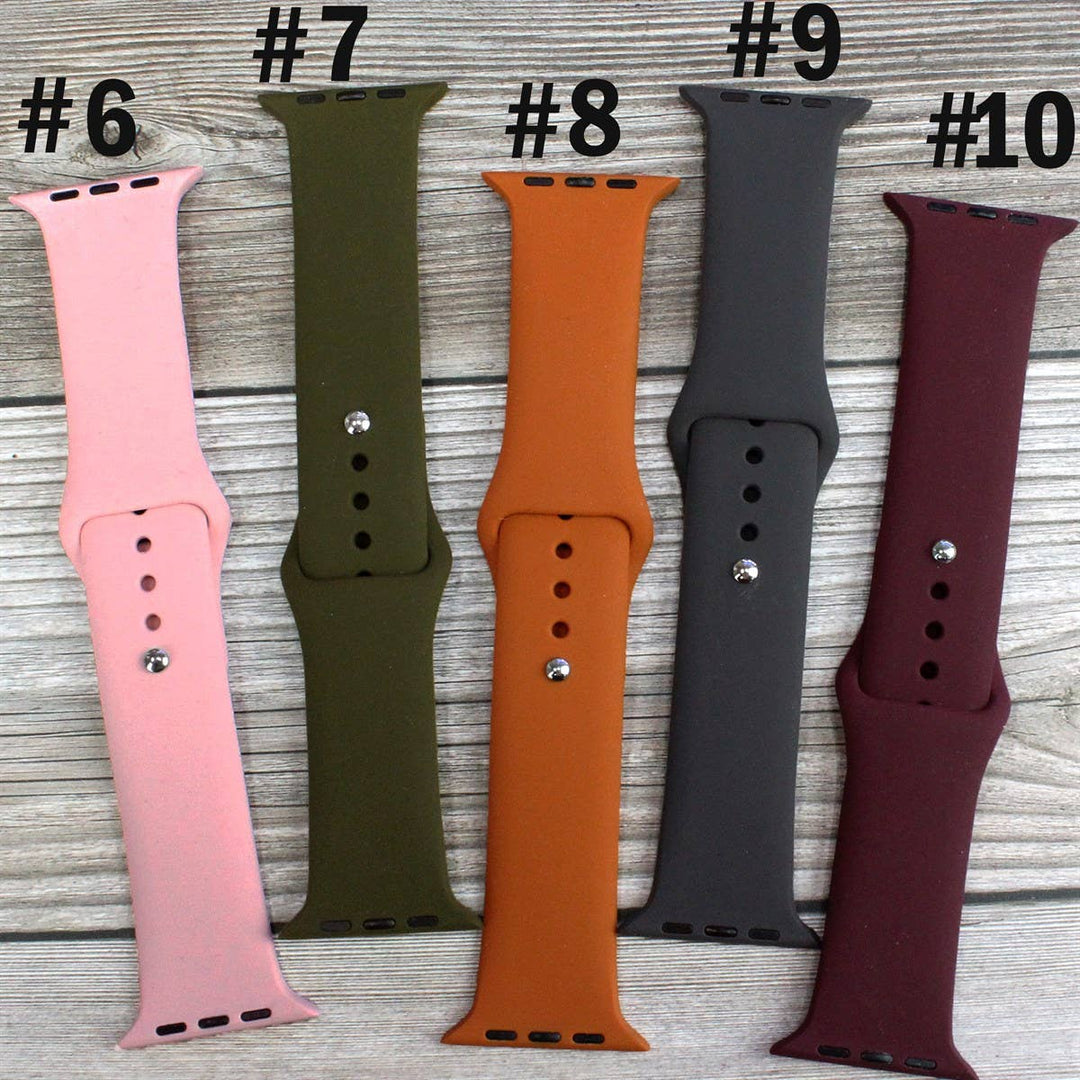 Solid Silicone Bands for Apple Watch