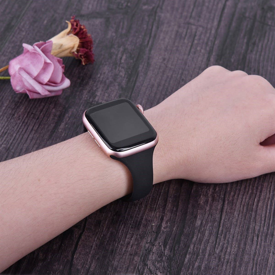 Solid Slim Apple Watch Silicone Bands