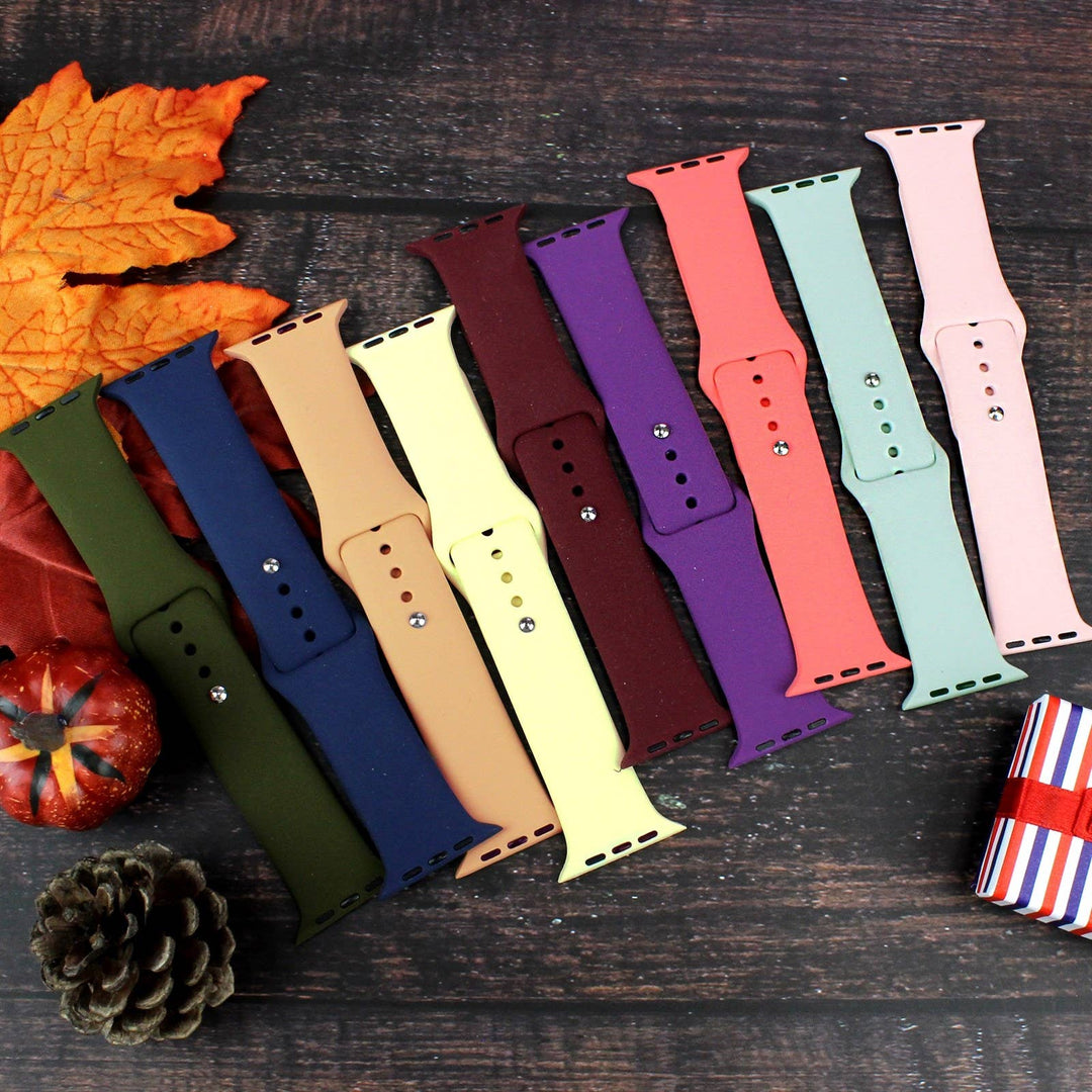 Solid Silicone Bands for Apple Watch